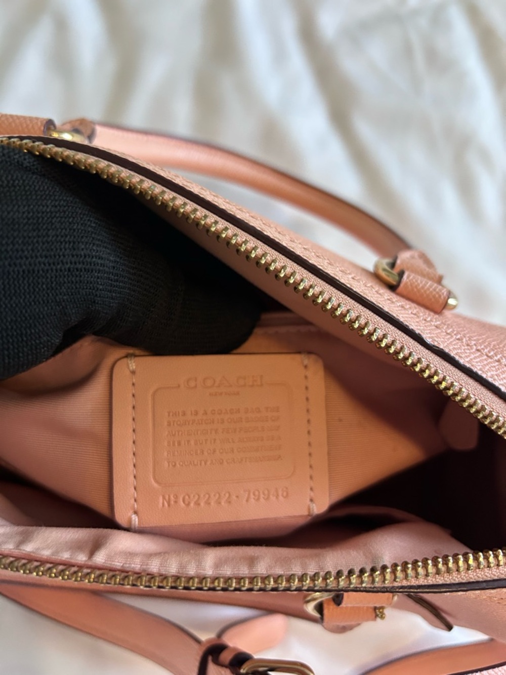 Coach Pink Pebbled Leather Crossbody Satchel - Picture 4 of 6